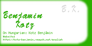 benjamin kotz business card